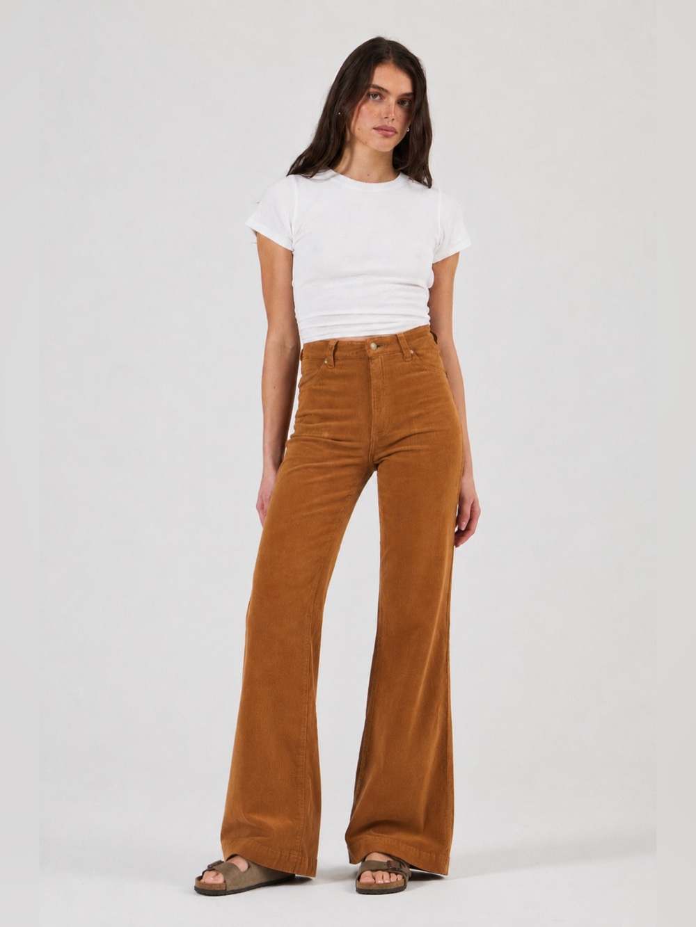 Rolla’s Eastcoast Flare Jean Caramel Corduroys size 24 high rise 70s hippie